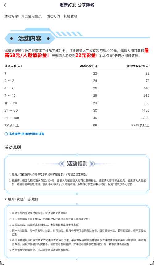开云体育邀请好友推荐奖励计划